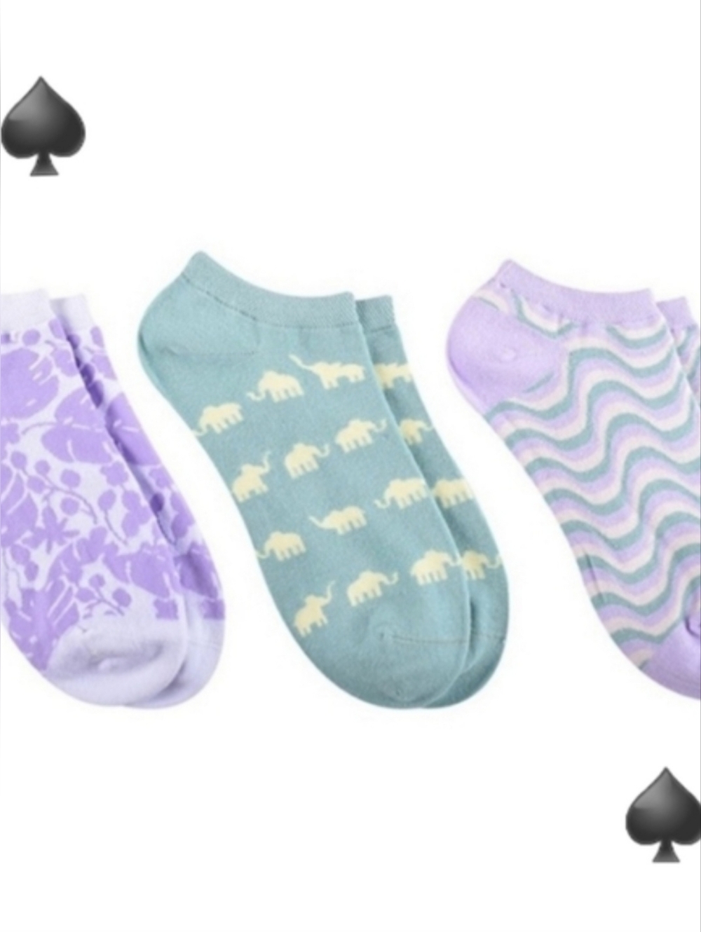 ♠️ Kate Spade 3-Pack No Show Socks